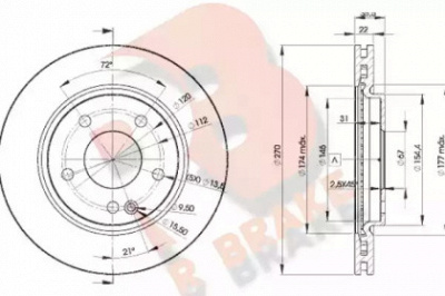 R BRAKE 78rbd22112 -  Тормозной диск